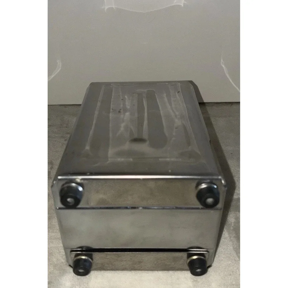 Napkin Dispenser Restaurant‎ Ware Chrome Metal Double Sided 7x4.5x3.5